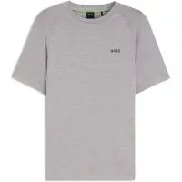 BOSS pour homme. 50554646 T-shirt de sport slim fit gris (L), Casuel, Manche courte, Lyocell