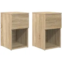vidaXL Armoire de lit 2 pcs Chêne Sonoma 29 x 31,5 x 49 cm