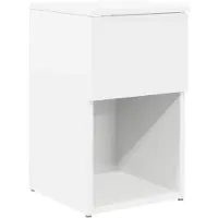 vidaXL Armoire de lit Blanc 29 x 31,5 x 49 cm Bois d'ingénierie
