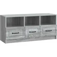 Syfax Meuble TV Sonoma gris 102 x 34,5 x 47 cm Bois d'ingénierie