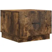 vidaXL Table basse en chêne fumé 49 x 50 x 37 cm, bois d'ingénierie