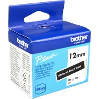 Brother BTAG-335 Ruban de fabrication d'étiquettes Blanc sur noir
