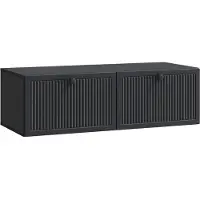 vidaXL Meuble TV mural Noir 98 x 41 x 30 cm Panneau de particules