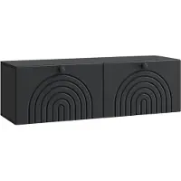 Syfax Meuble TV mural Noir 98 x 31 x 30 cm Bois d'ingénierie