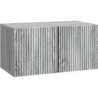 Syfax Meuble TV mural Sonoma gris 59,5 x 31 x 30 cm Bois d'ingénierie