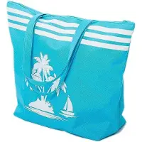 OEM Sac banane, sac à bandoulière, sac de courses pour femme, pour l'été, avec fermeture à glissière, dimensions 50 x 40 x 16 cm, motif papier de palmier - Violet - M