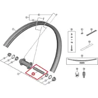 Shimano Hb-m9210 Y2lf98030 Hub Axle Argenté