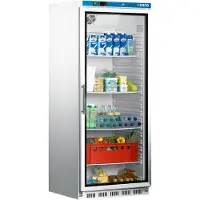 Saro Réfrigérateur de stockage HK 600 GD V2 avec 1 porte vitrée verrouillable, 620 litres