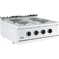 CombiSteel Cuisinière électrique , 4 brûleurs – 80 cm, 400 V, modèle de table