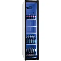 Saro Réfrigérateur à 1 porte vitrée - étroit, 301 litres, refroidissement statique