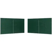 Syfax Mur de tente de fête 2 pcs Vert 400 x 195 cm PE et acier