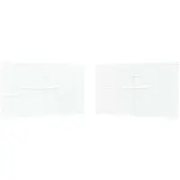 Syfax Mur de tente de fête 2 pcs Blanc 400 x 195 cm PE et acier