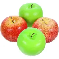 OEM Modèle de pomme factice - Avec des pommes rouges et vertes - Jouet réaliste - Aspect naturel - Faux fruits - Mousse synthétique