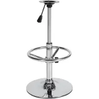 CLP Piètement de rechange ROUND Tabouret de bar 10 x 10 cm (couleur : chrome)