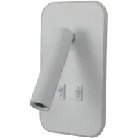 ITALUX Applique murale LED 8 W avec spot et interrupteur DORIA WL-83957-1-WH
