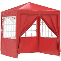 Syfax Tente de fête Rouge 200 x 200 x 240 cm PE et acier