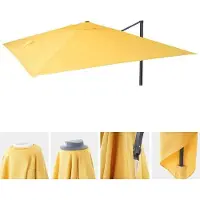 OEM Parasol de rechange 3 x 3 m, jaune, résistant aux intempéries, protection UV