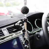 OEM Accessoire de voiture - Support de rétroviseur de voiture en cristal « Bling » avec pare-soleil | Breloque en strass pour voiture | Accessoires de décoration