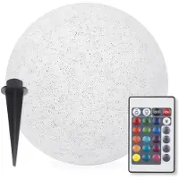 Easymaxx : Lampe solaire de 30 cm, aspect pierre, LED, change de couleur, flottante, pour piscine ou étang