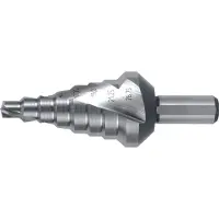 RUKO Hss Ø 6.0-26.75 Mm Step Drill Bit Argenté
