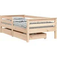 vidaXL Lit d'enfant avec tiroirs 70x140 cm pin massif