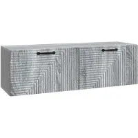 Syfax Meuble TV mural Sonoma gris 98 x 31 x 30 cm Bois d'ingénierie