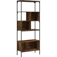 vidaXL Bibliothèque 5 niveaux chêne fumé 76x33x188,5 cm