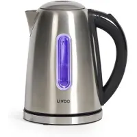 Livoo Bouilloire En Acier Inoxydable 1,7 L Gris