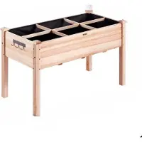 OEM Jardinière surélevée à roulettes - Jardinière en bois d'une capacité de charge de 100 kg