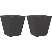 vidaXL Jardinières 2 pcs noir 30x30x30 cm acier