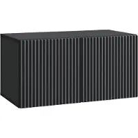Syfax Meuble TV mural Noir 59,5 x 31 x 30 cm Bois d'ingénierie