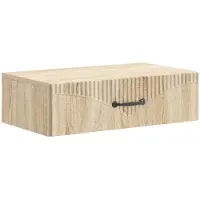 Syfax Table d'appoint murale en chêne Sonoma 59 x 34,5 x 17 cm