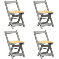 Syfax Chaises à manger pliables lot de 4 Corona bois de pin massif