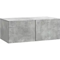 Syfax Meuble TV mural Gris béton 78,5 x 41 x 30 cm Bois d'ingénierie