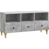 Syfax Meuble TV Gris Béton 102 x 34,5 x 50 cm Bois d’ingénierie