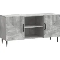 Syfax Meuble TV Gris béton 102 x 34,5 x 50 cm Bois d'ingénierie