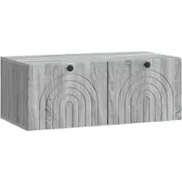 Syfax Meuble TV mural Sonoma gris 78,5 x 41 x 30 cm Bois d'ingénierie