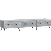Syfax Meuble TV Sonoma gris 147 x 34,5 x 30 cm en aggloméré