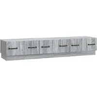 Syfax Meuble TV Sonoma gris 147 x 34,5 x 27 cm Bois d'ingénierie
