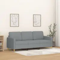 Prolenta Maison Exclusive - Canapé 3 places gris clair 180 cm tissu
