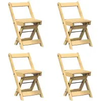 Syfax Chaises à manger pliables lot de 4 Corona bois massif de pin