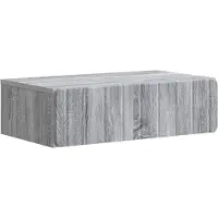 Syfax Table d'appoint murale Sonoma grise 59 x 34,5 x 17 cm