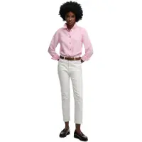 Superdry Premium Linen Slim Long Sleeve Shirt Rose L Femme