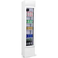CombiSteel Réfrigérateur à boissons Slim - 105 litres, 1 porte vitrée, éclairage LED