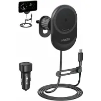 Anker Chargeur de voiture sans fil magnétique MagGo 15W, Adaptateur pour véhicule, Noir