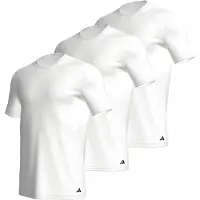 Adidas Underwear T-shirt à col rond Sportswear, lot de 3 - Active Core Cotton - Sous-vêtements pour hommes - 3 x blanc
