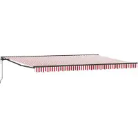 Syfax Cadre d'auvent Rouge et Blanc 500 × 300 cm