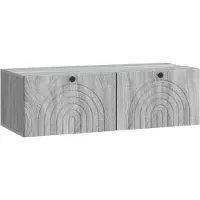 vidaXL Meuble TV mural , gris Sonoma, 99 x 41 x 30 cm