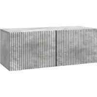 Syfax Meuble TV mural Gris béton 78,5 x 31 x 30 cm Bois d'ingénierie