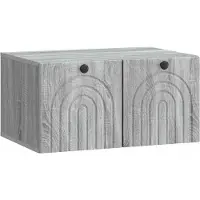 vidaXL Meuble TV mural Sonoma gris 59,5 x 41 x 30 cm